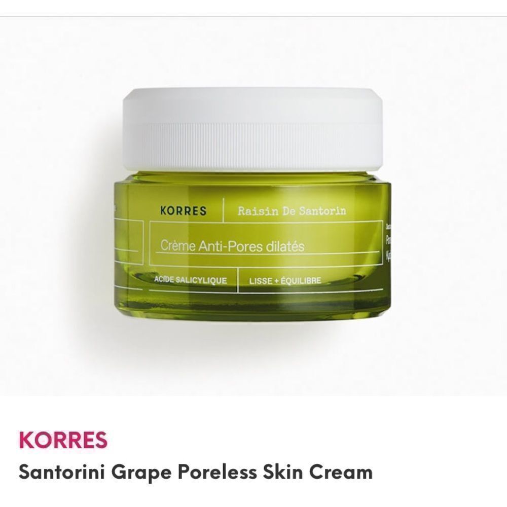KORRES
Santorini Grape Poreless Skin Cream new with original seal new Ipsy bag